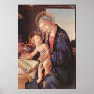Póster Madonna enseña al niño Jesús