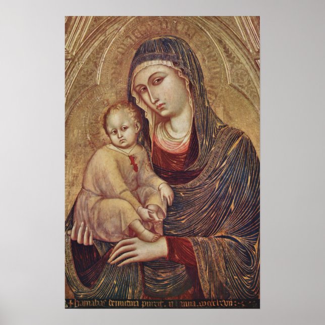 Póster Madonna gótica y poster infantil (Frente)