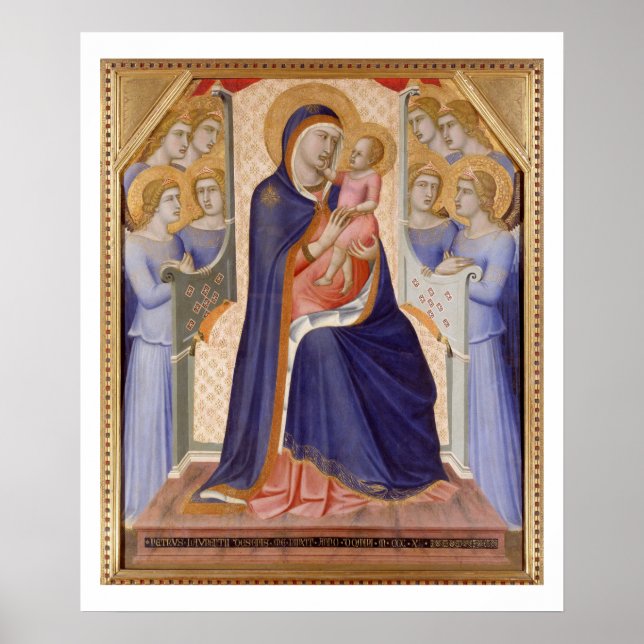 Póster Madonna in Glory, c.1315 (temperatura sobre el pan (Frente)