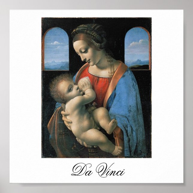 Póster Madonna Litta de Leonardo Da Vinci c. 1490-1491 (Frente)