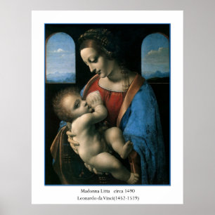 Póster Madonna Litta por Leonardo Da Vinci