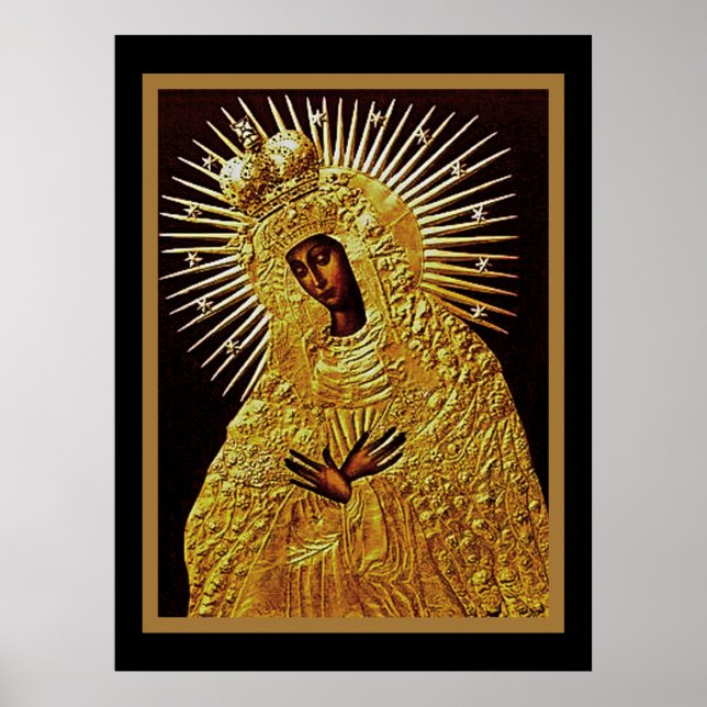 Póster Madonna negra en Poster de oración (Frente)