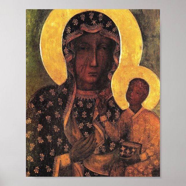 Póster Madonna Negra Polonia Nuestra Señora De Czestochow (Frente)