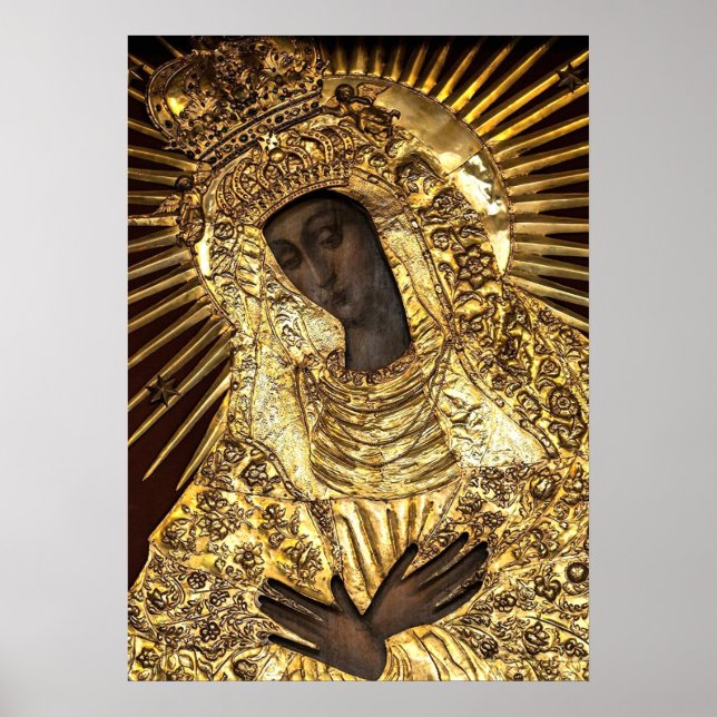 Póster Madonna Negra Polonia Nuestra Señora de la Gracia  (Frente)