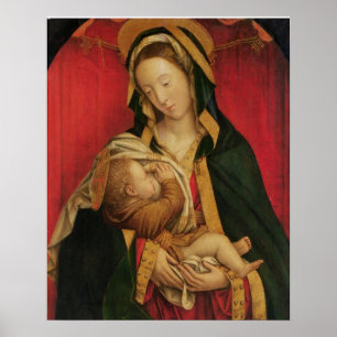 Póster Madonna que amamanta a su niño, 1520-30 (aceite en