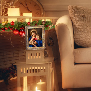 Póster Madonna religiosa y Navidades tradicionales infant