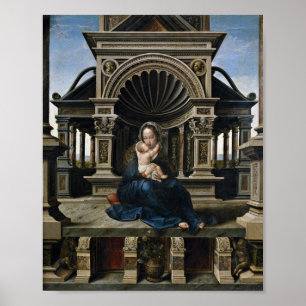 Póster Madonna sujetando al niño Jesús