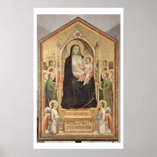 Póster Madonna y Child Enthroned, c.1300-03 (PRE-restor)