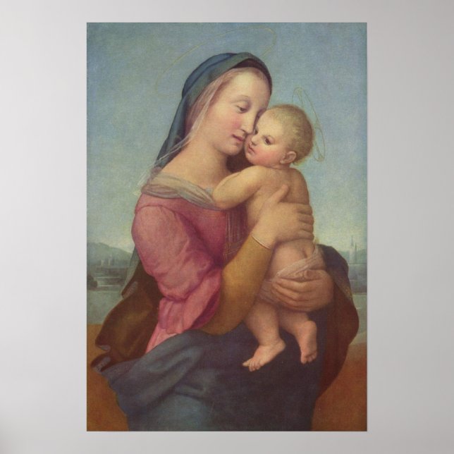 Póster Madonna y Child (La Madonna Tempi) por Raphael (Frente)