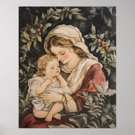 Póster Madonna y Child Vintage