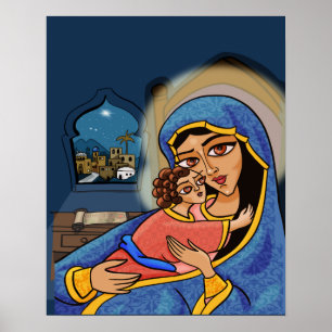 Póster Madonna y el niño