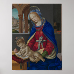 Póster Madonna y el niño, alrededor de 1483-4