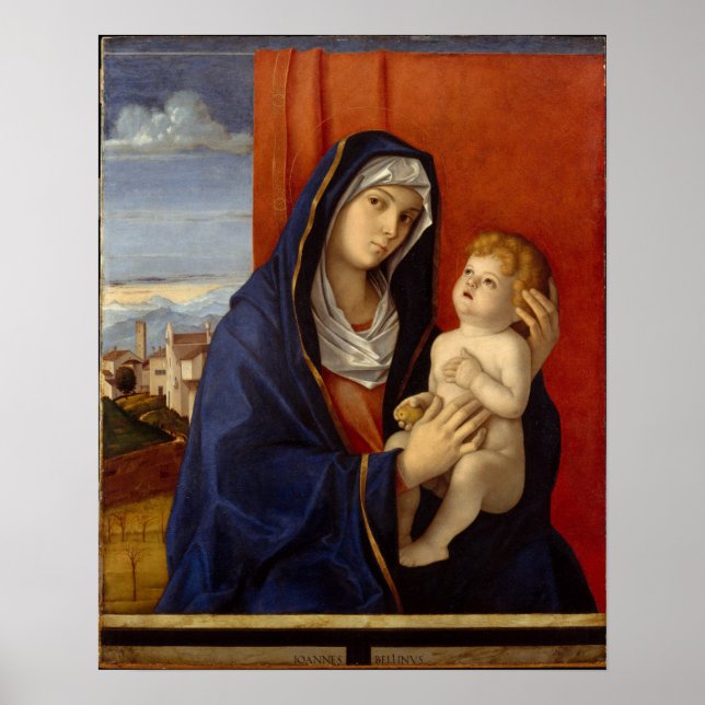 Póster Madonna y el niño, alrededor de 1485 (Frente)
