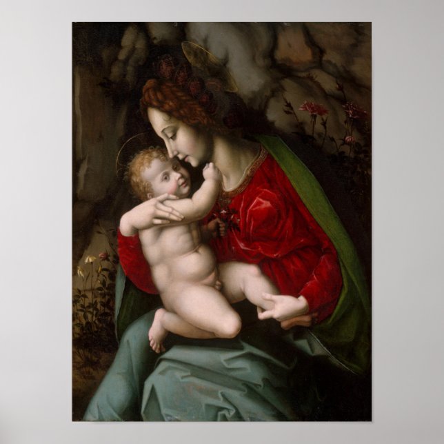 Póster Madonna y el niño, alrededor de 1520 (Frente)