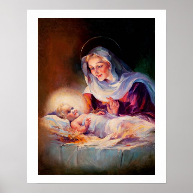 Póster Madonna y el niño. Poster Bella Artes (Frente)