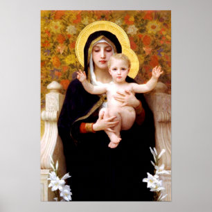 Póster Madonna y Navidades infantiles