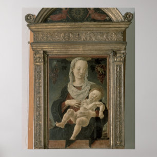 Póster Madonna y niño (aceite en el panel)