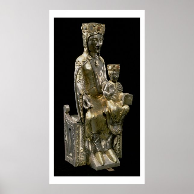 Póster Madonna y niño al frente, estatuilla, francés, 12 (Frente)