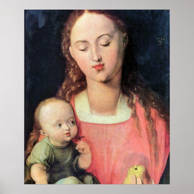 Póster Madonna y niño - Albrecht Durer - c1526 (Frente)