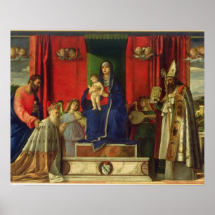 Póster Madonna y niño (Barbarigo Altarpiece) 1488