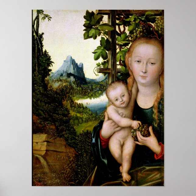 Póster Madonna y niño, c.1525 (Frente)