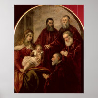 Madonna y niño con cuatro estadistas