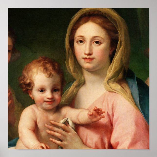 Póster Madonna y niño con dos ángeles, 1770-73 (Frente)