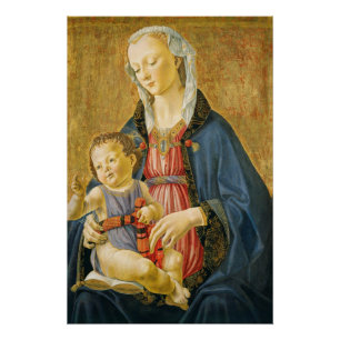 Póster Madonna y niño con dos donantes, 1525-1530