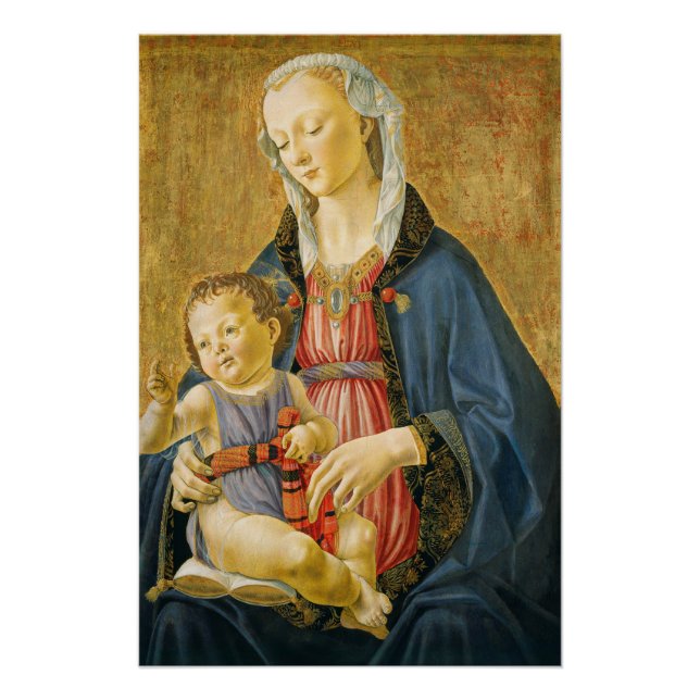 Póster Madonna y niño con dos donantes, 1525-1530 (Anverso)