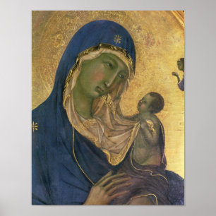Póster Madonna y niño con los SS. Dominic y Aurea