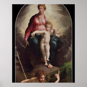 Póster Madonna y niño con St. John y St Jerome, 15