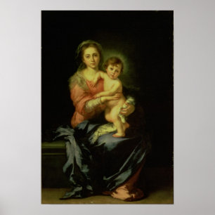 Póster Madonna y niño, después de 1638