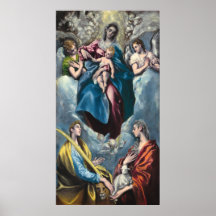 Madonna y niño - El Greco, Poster Bella Artes grie