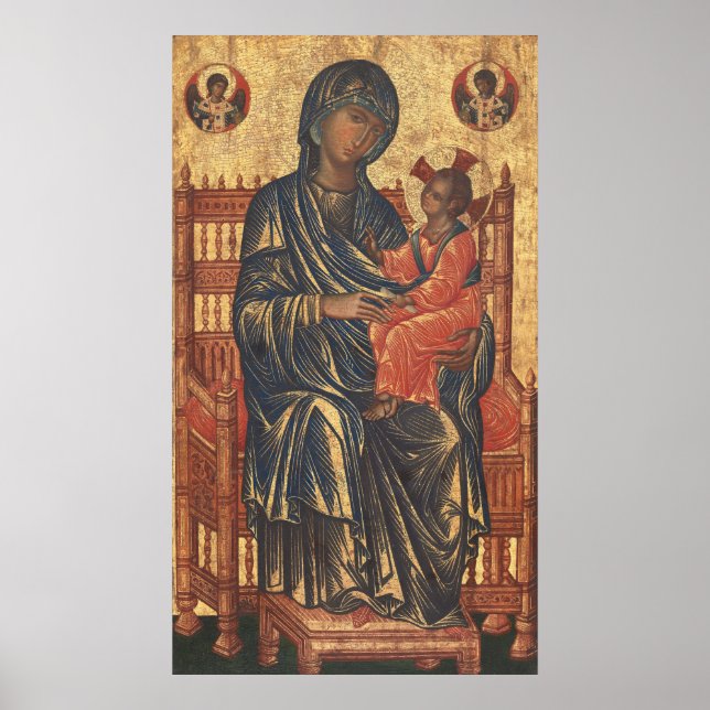 Póster Madonna y niño - Poster Bella Artes bizantino (Frente)