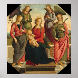 Póster Madonna y niño, Poster Bella Artes Pietro Perugino