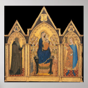 Póster Madonna y niño - Poster Bella Artes Puccio Simone