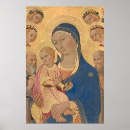 Póster Madonna y niño - Poster Bella Artes Sano di Pietro