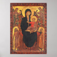 Madonna y niño - Poster Bella Artes toscano