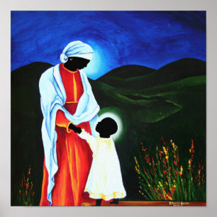 Póster Madonna y niño - Primeros pasos 2008