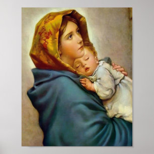Póster Madonna Y Niño Roberto Ferruzzi