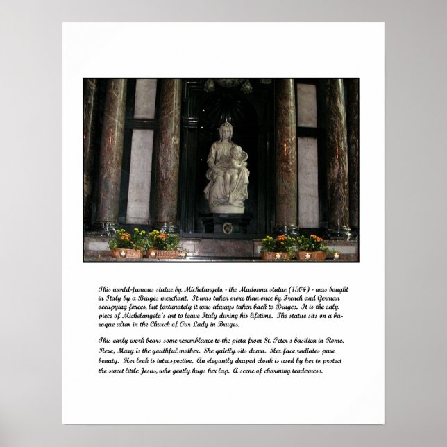 Póster Madonna y Poster infantil de Miguel Ángel (Frente)