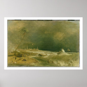 Póster Madras, o Fort St. George, en la bahía de Bengala 