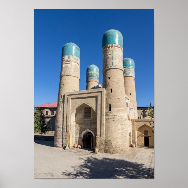 Póster Madrassah Chor Menor - Bukhara, Uzbekistán (Frente)