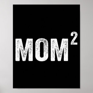 Póster Madre2 mamá de 2 niños niños niñas madre