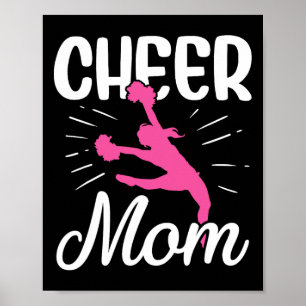 Póster Madre animadora femenina gimnasia madre escuadrón