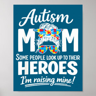 Póster Madre autista criando orgullo conciencia rompecabe