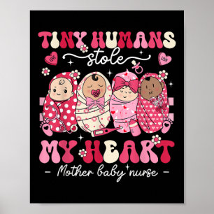 Póster Madre bebé enfermera humanos pequeños me robaron e