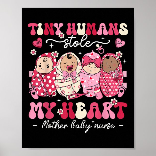 Póster Madre bebé enfermera humanos pequeños me robaron e (Frente)