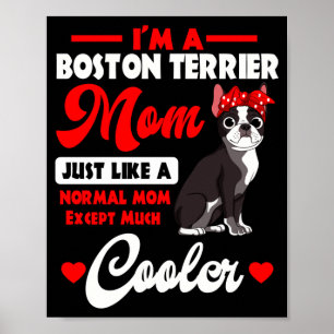 Póster madre boston terrier caballero americano perro día