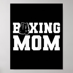 Póster Madre Boxeadora Apoyando Y Orgullosa Padre Boxeado